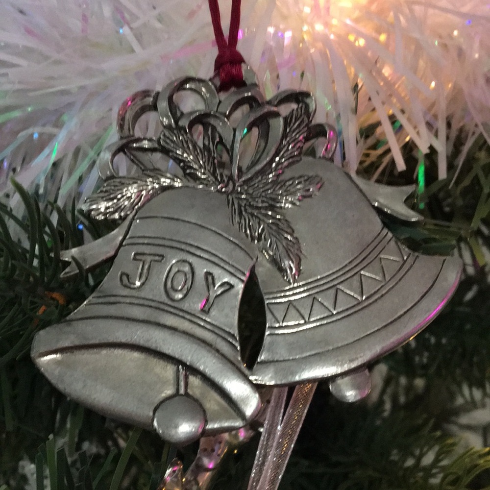 Silver Joy Bell Ornament